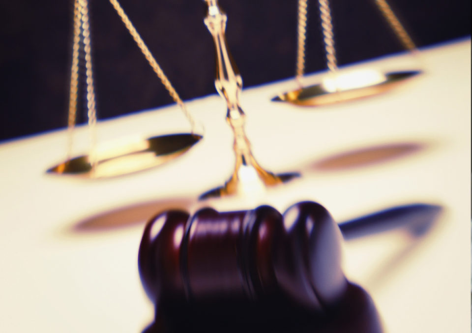 scales of justice and a gavel