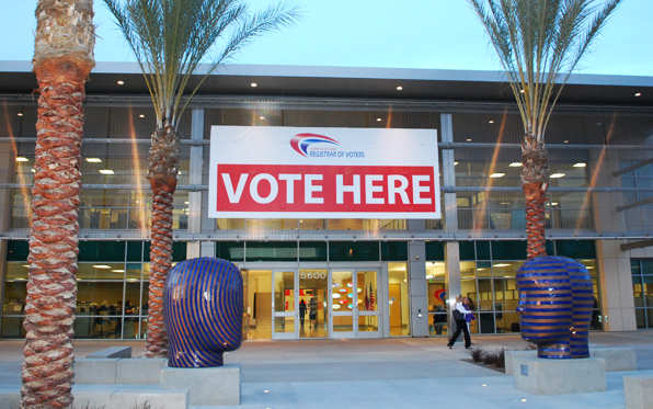 exterior of the Registrar of Voters in Kearny Mesa