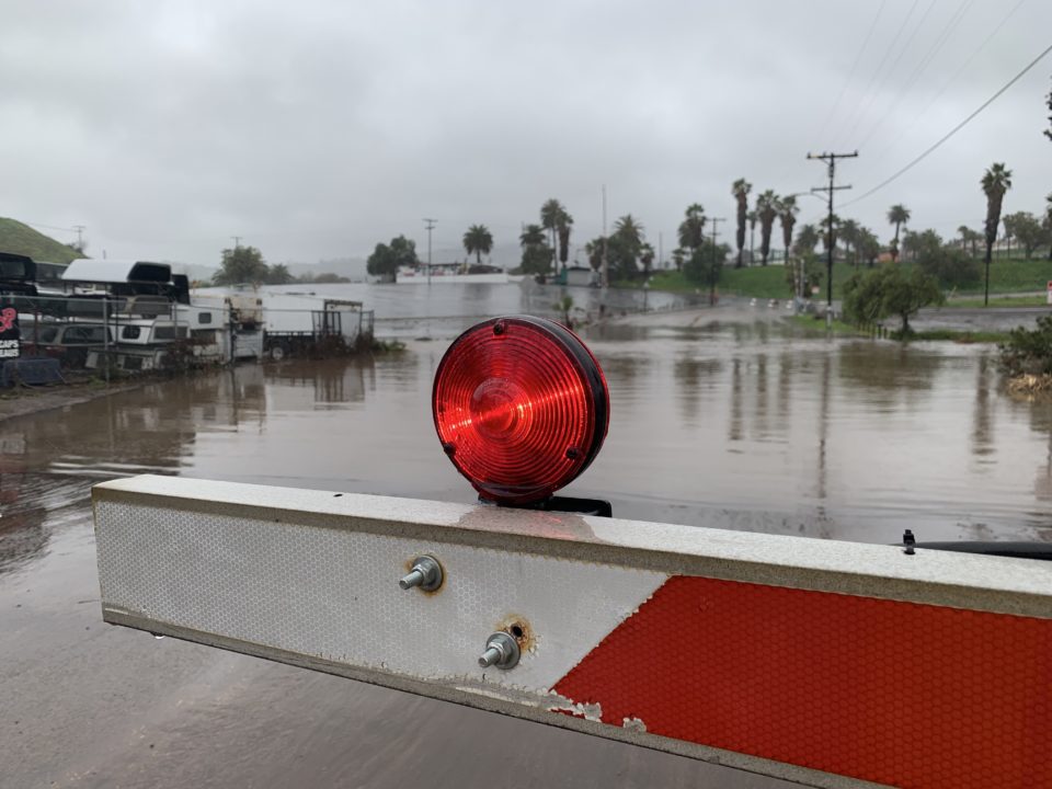 Flooded road in Spring Valley.