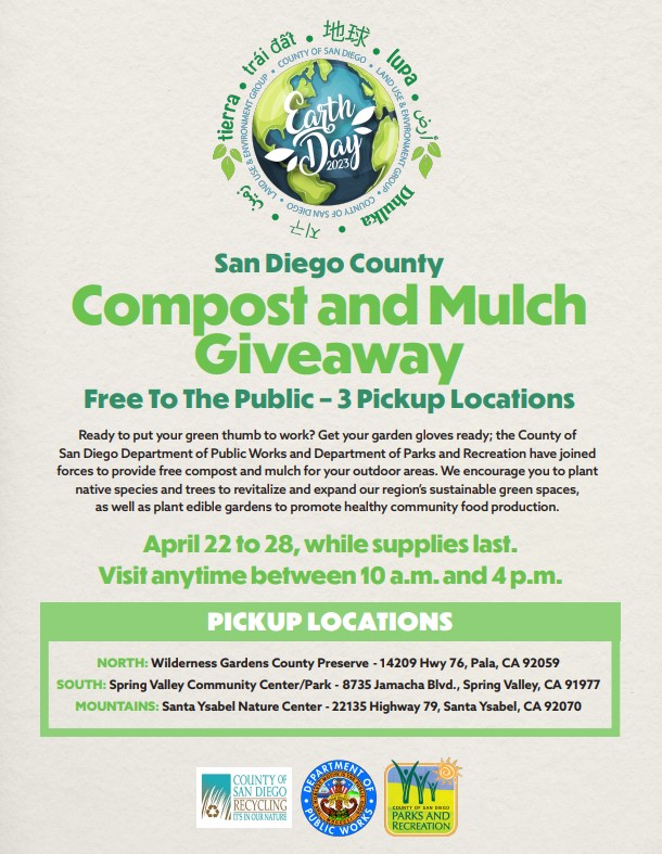 Compost and Mulch giveaway flyer