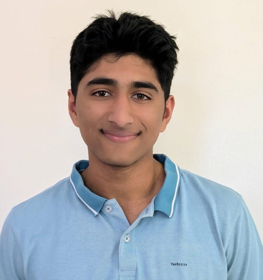 Teen boy smiling