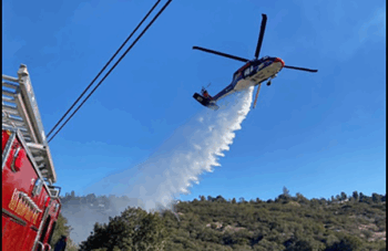 Helicopter water drop
