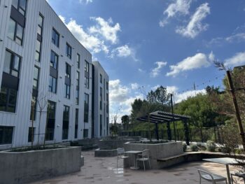 High rise and outdoor patio