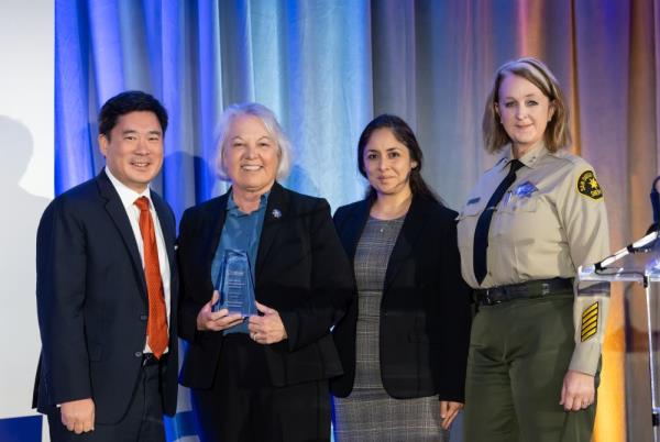 County officials with award