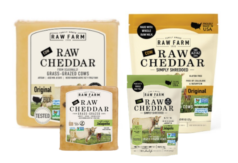 Four recalled cheese products by the RAW FARM