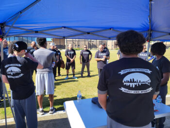 Probation and police talking to youth