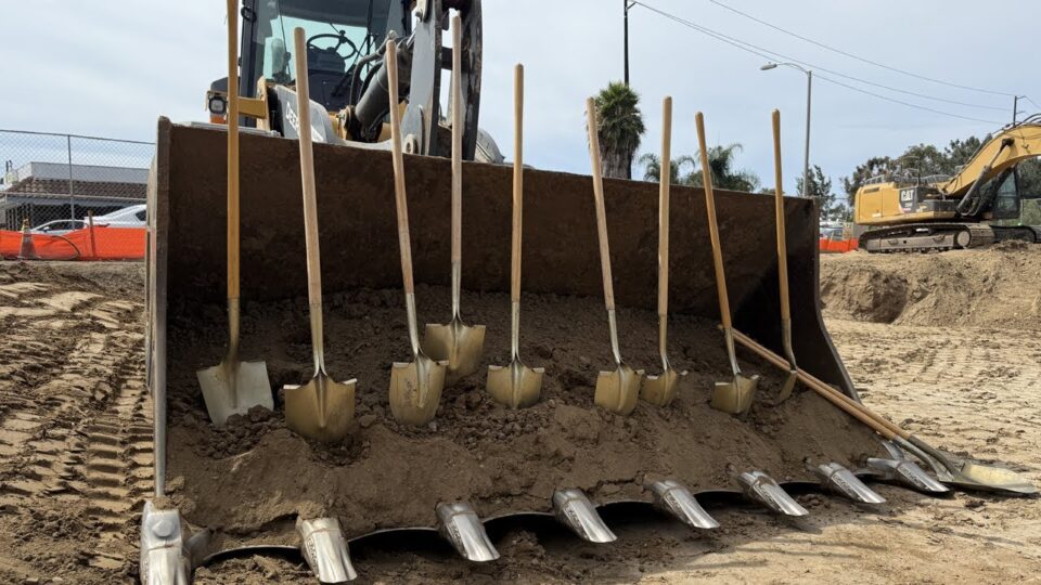 shovels in the bulldozer