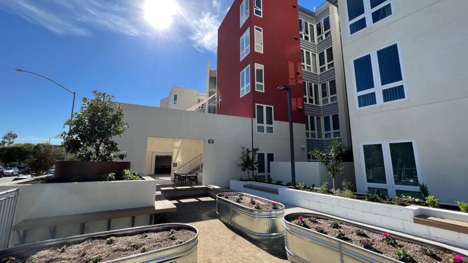 exterior of housing building