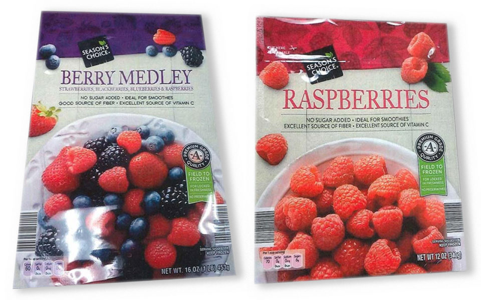 packages of berries