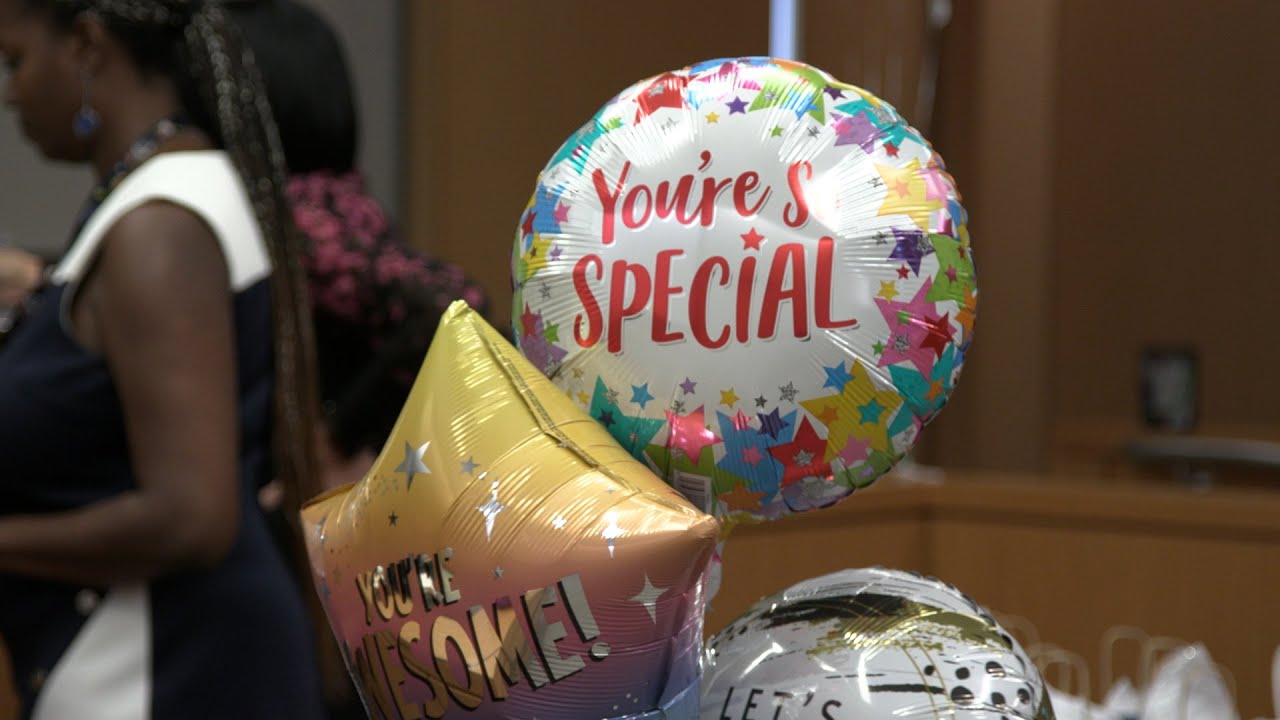 balloons with celebratory messages