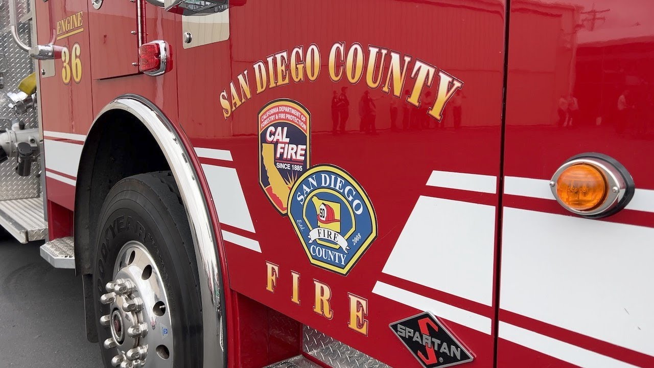 side of San Diego County Fire/CAL FIRE fire truck