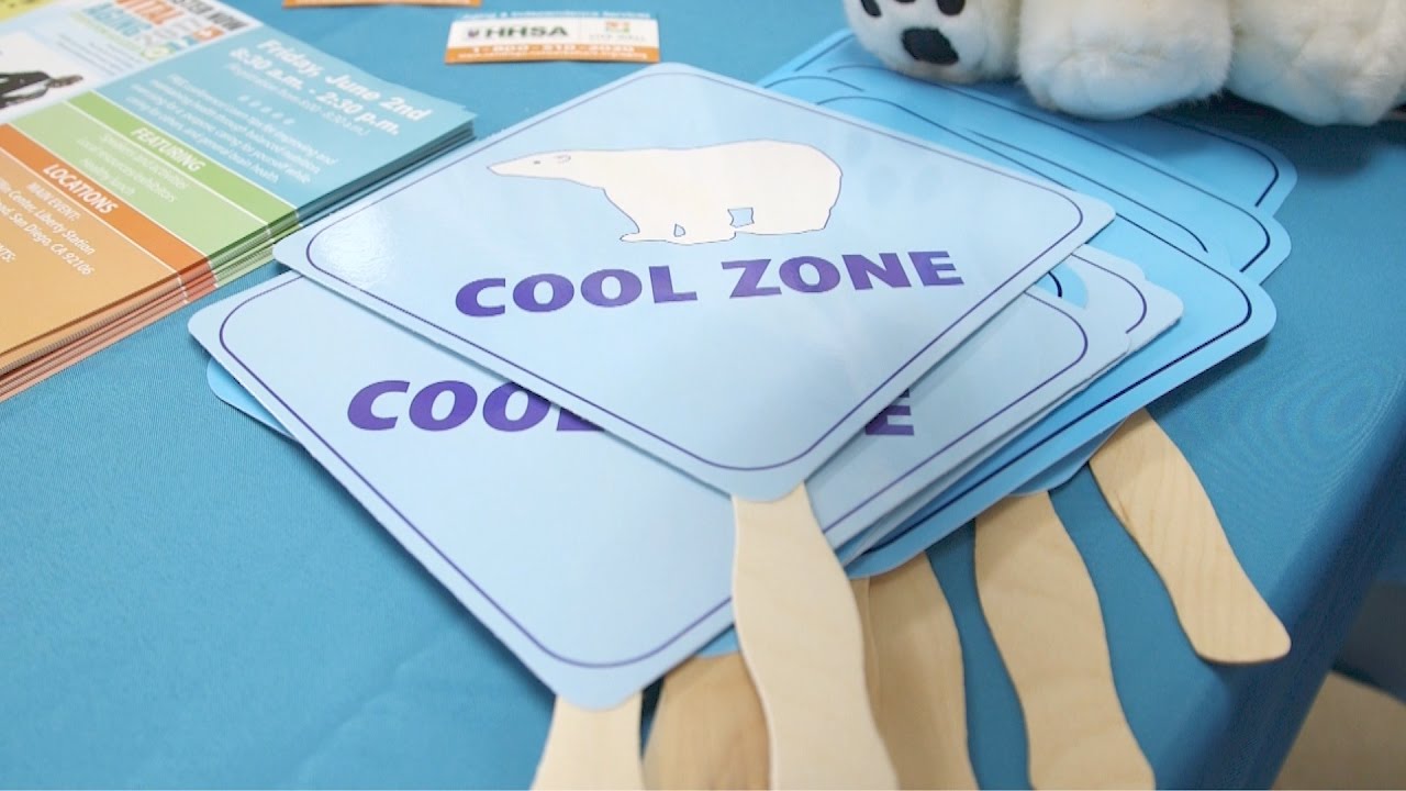 paper fan with Cool Zone logo