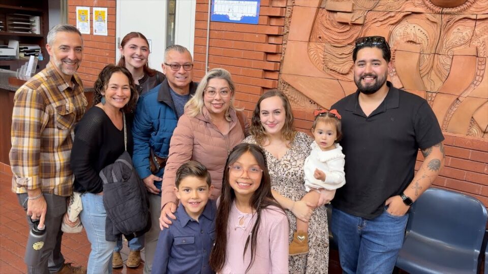 large family smile in group