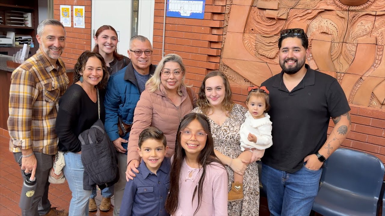 large family smile in group
