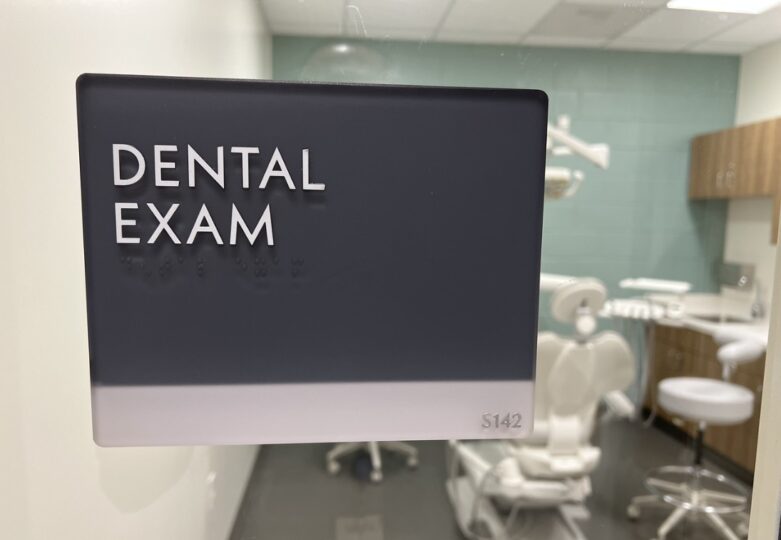 Empty dentist exam room