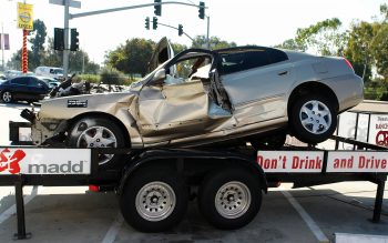 Image of a crashed car