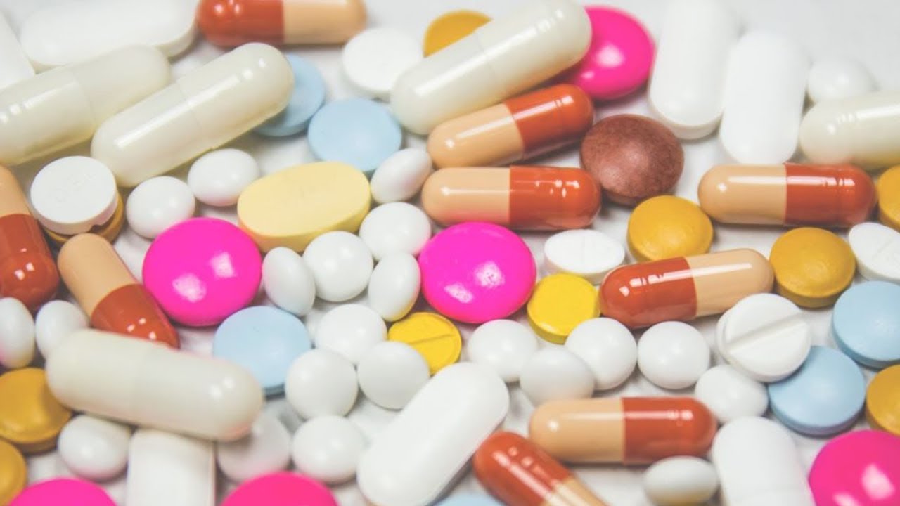 many colorful pills