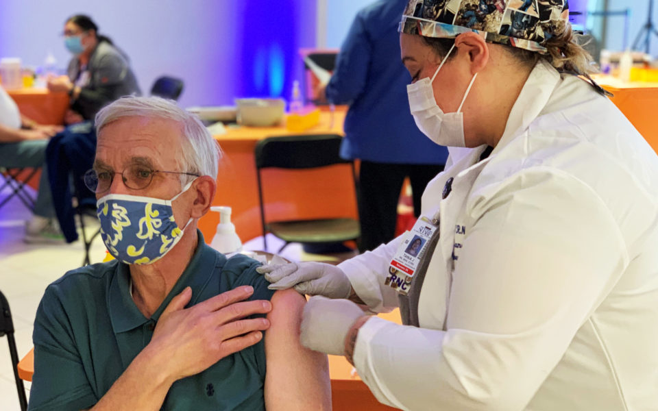 person gets vaccinated