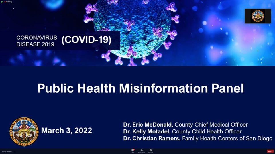 misinformtaion panel opening slide