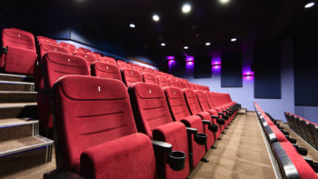 Empty seats at a movie theater