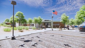 rendering of the Lakeside Library