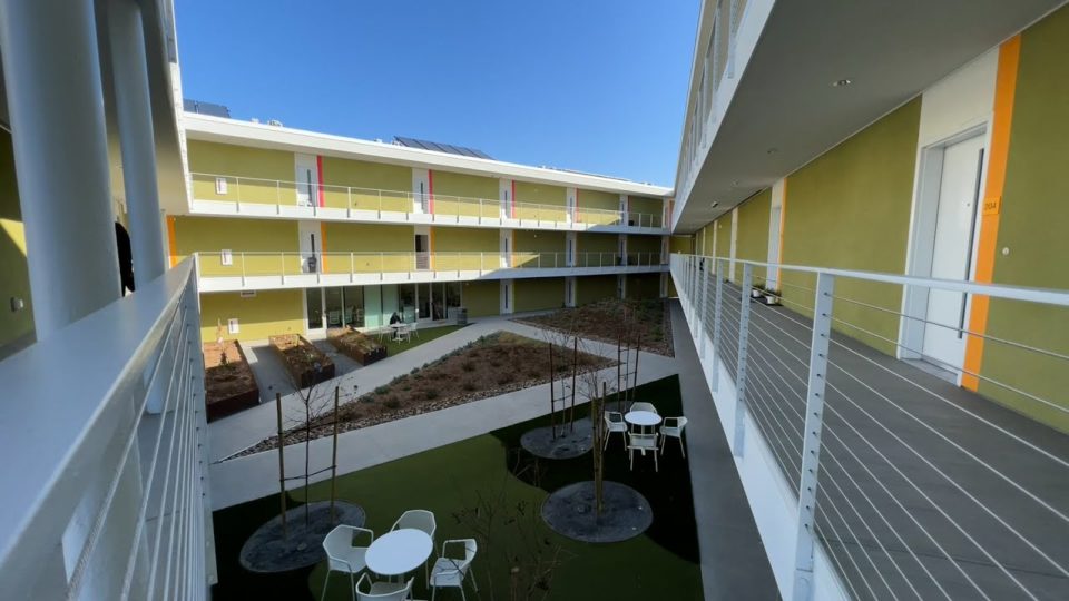 exterior of a apartment building