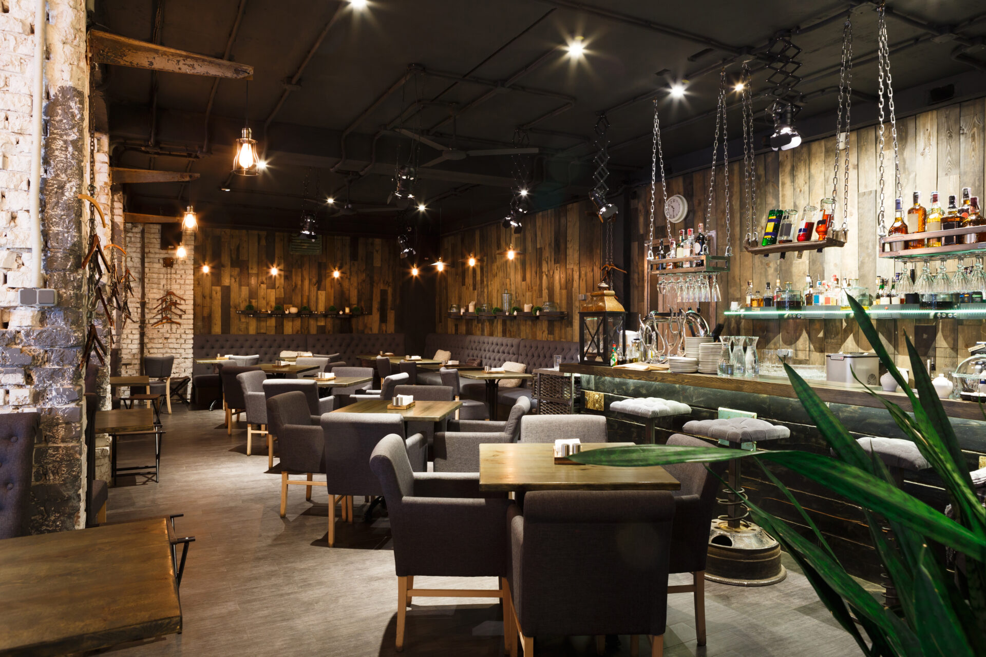 Stock image of a restaurant.