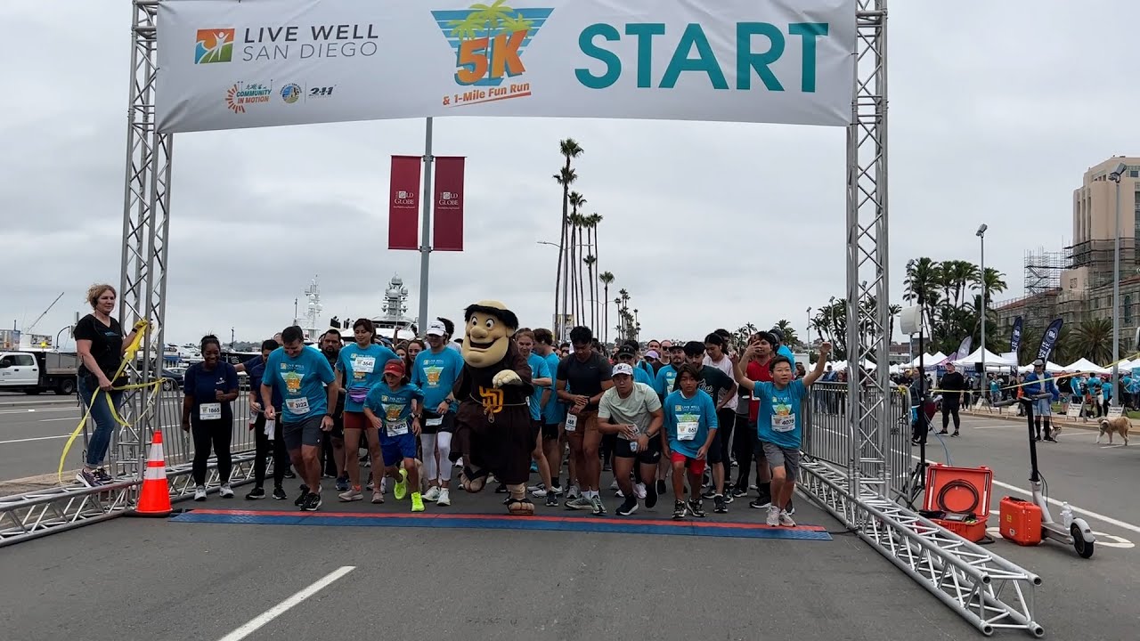 people at start line of race