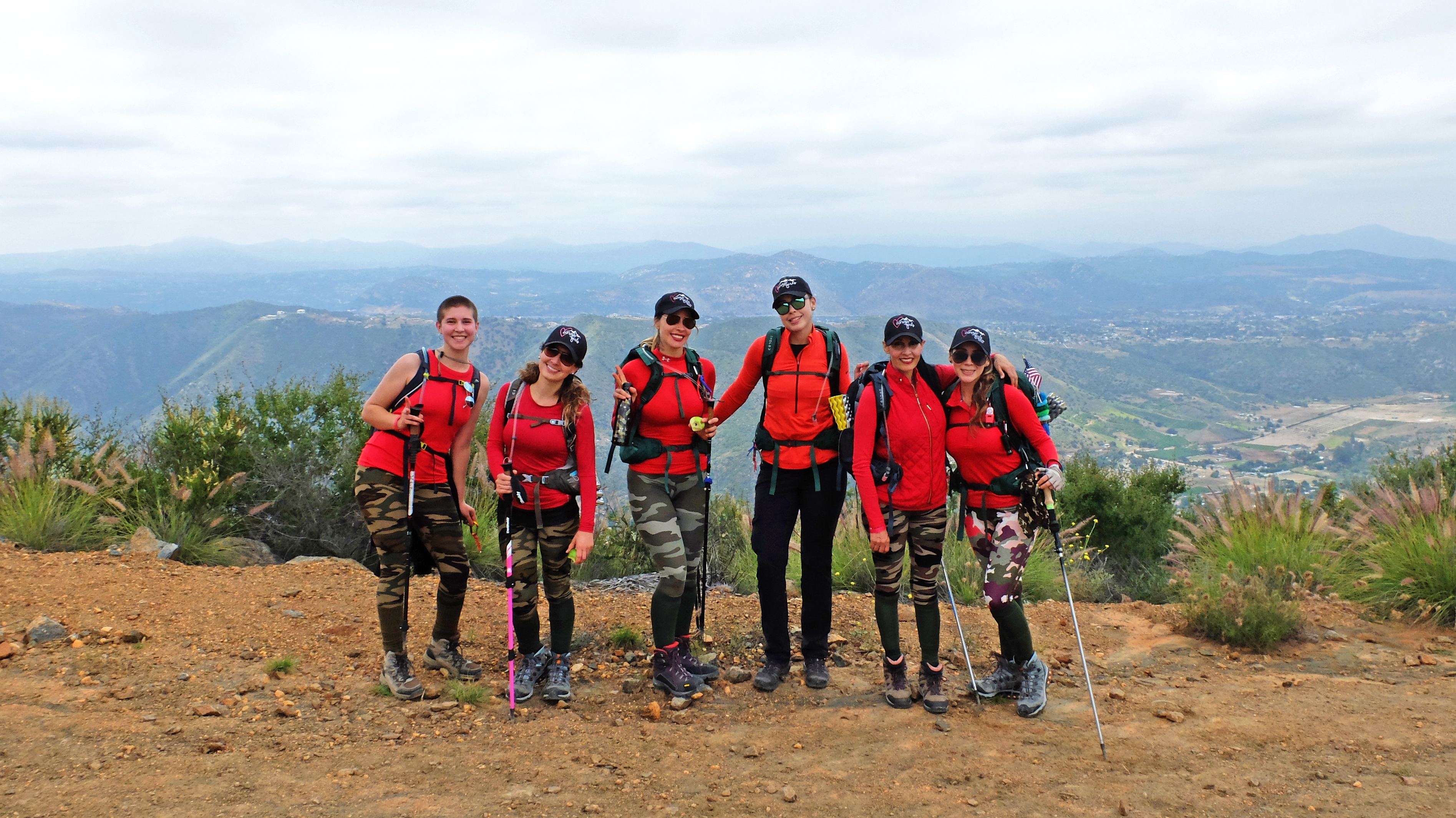 Hikers on the trail at El Capitan County Preserve